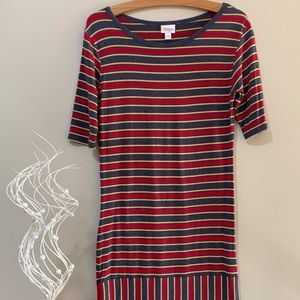 Striped Tunic T-Shirt Dress Striped Short Sleeve